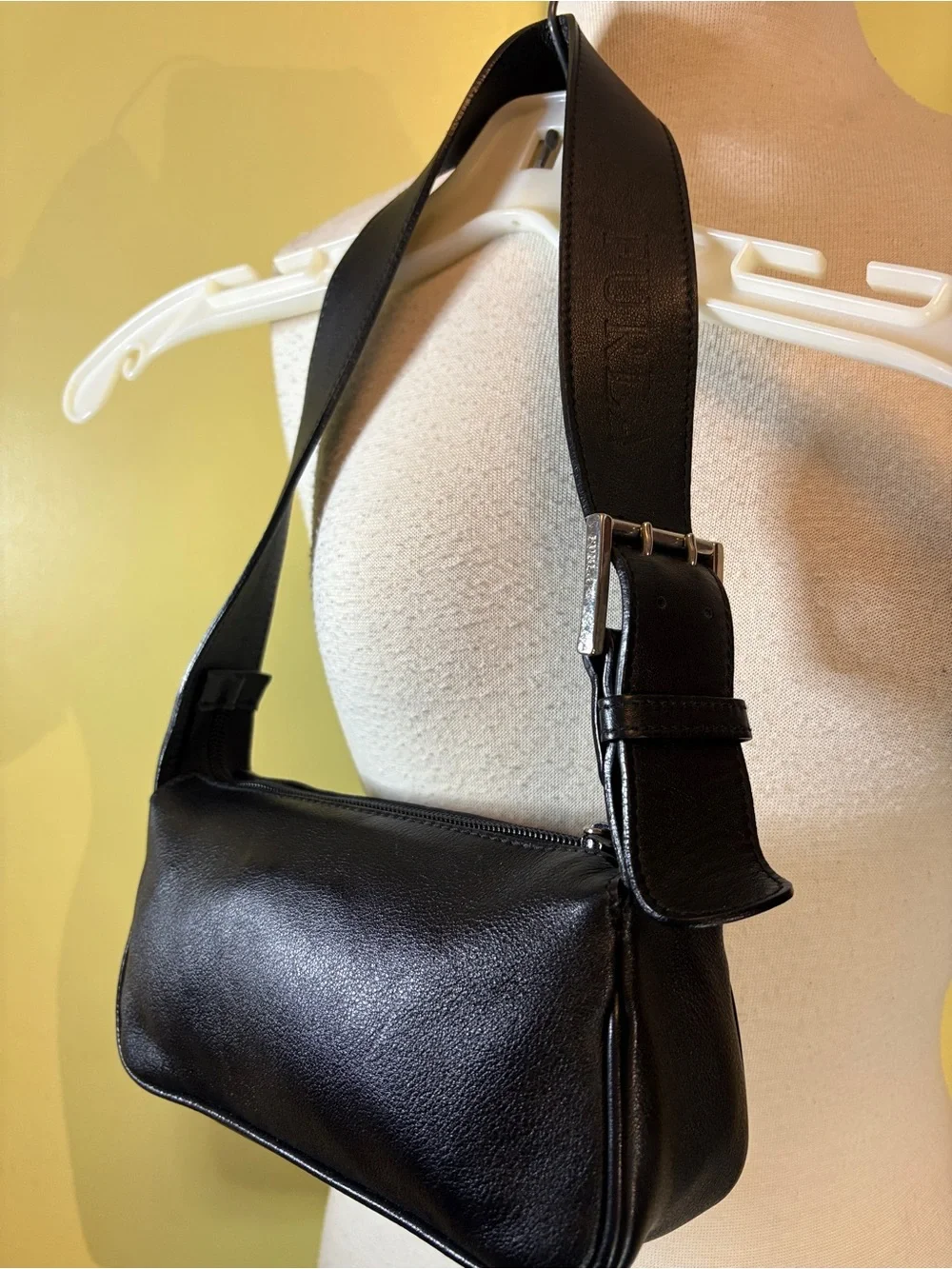 Furla Black Leather Shoulder Bag - Picture 3 of 17